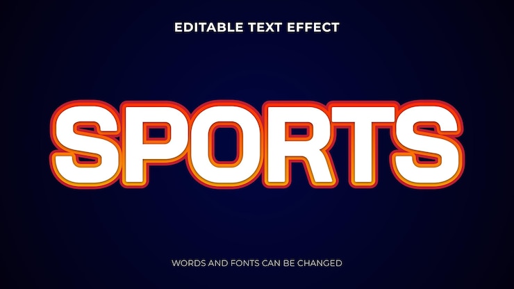 Vector gratuito plantilla de efecto de texto editable
