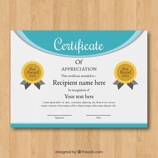 Plantilla elegante de certificado