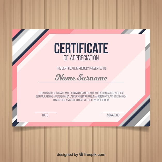 Plantilla elegante de certificado