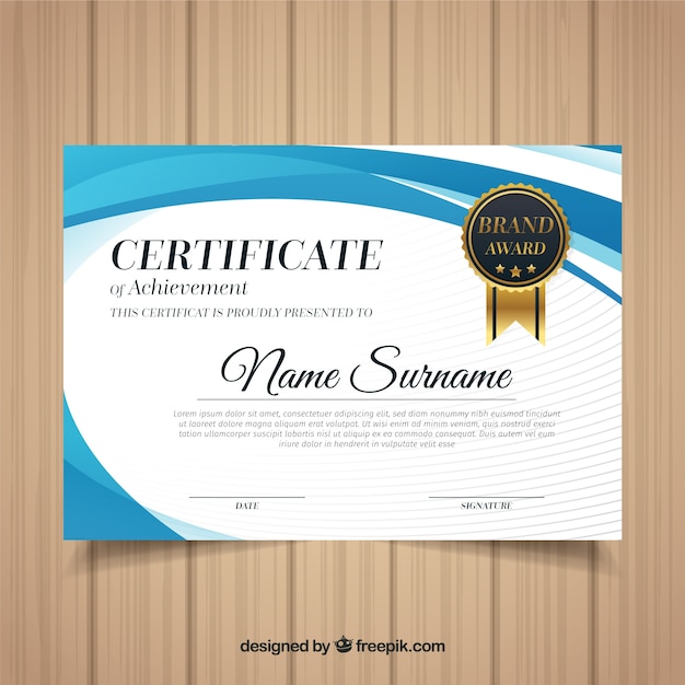 Vector gratuito plantilla elegante de diploma