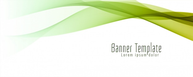 Vector gratuito plantilla elegante resumen banner ondulado