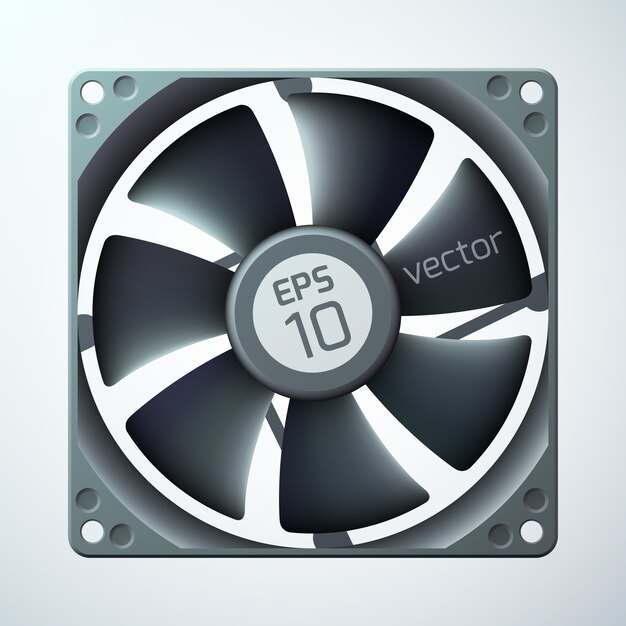 Plantilla de enfriador de computadora 3d