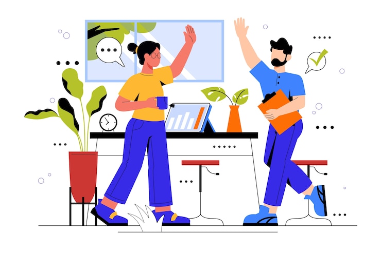 Vector gratuito plantilla de entorno de trabajo dibujada a mano
