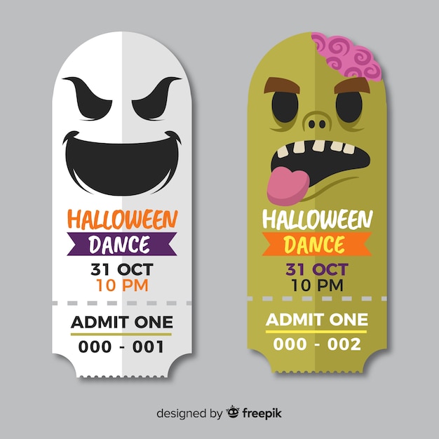 Vector gratuito plantilla de entrada de halloween