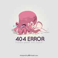 Vector gratuito plantilla de error 404 en estilo hecho a mano
