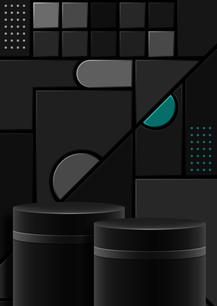 Vector gratuito plantilla de escena de podio futurista para presentación de producto con fondo geométrico abstracto