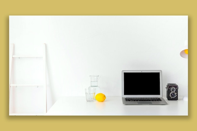 plantilla de espacio de trabajo doméstico minimalista