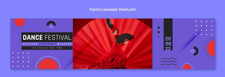 Vector gratuito plantilla de espectáculo de danza de diseño plano