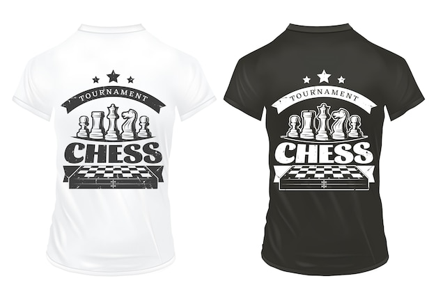 Plantilla de estampados de ajedrez vintage en camisas