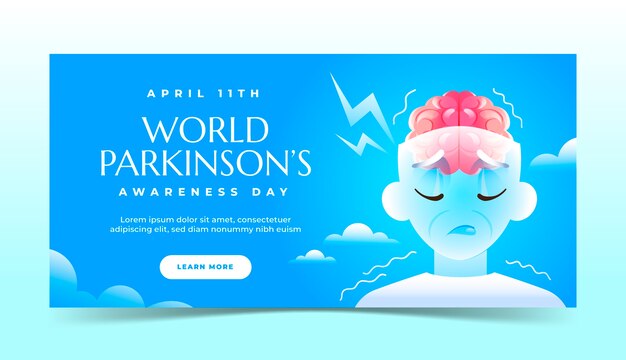 plantilla de estandarte del día mundial de la enfermedad de Parkinson