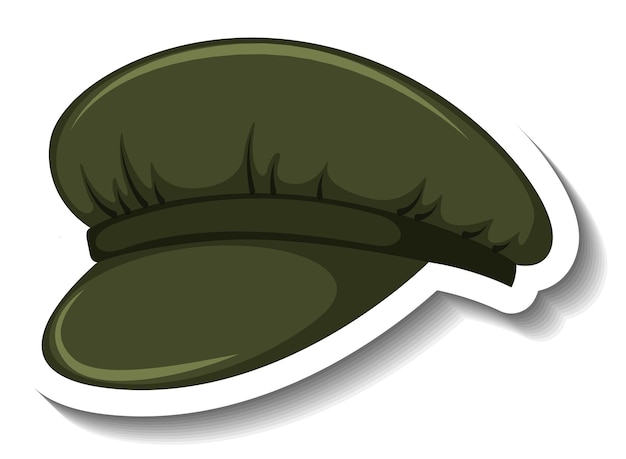 Una plantilla de etiqueta con una gorra de vendedor de periódicos aislada