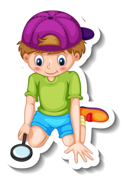 niño pequeño de dibujos animados montando una scooter 5112623 Vector en  Vecteezy