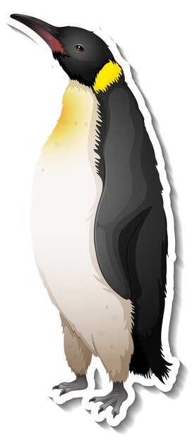 Una plantilla de etiqueta de personaje de dibujos animados de pingüinos