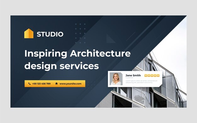 Plantilla de facebook de arquitectura degradada