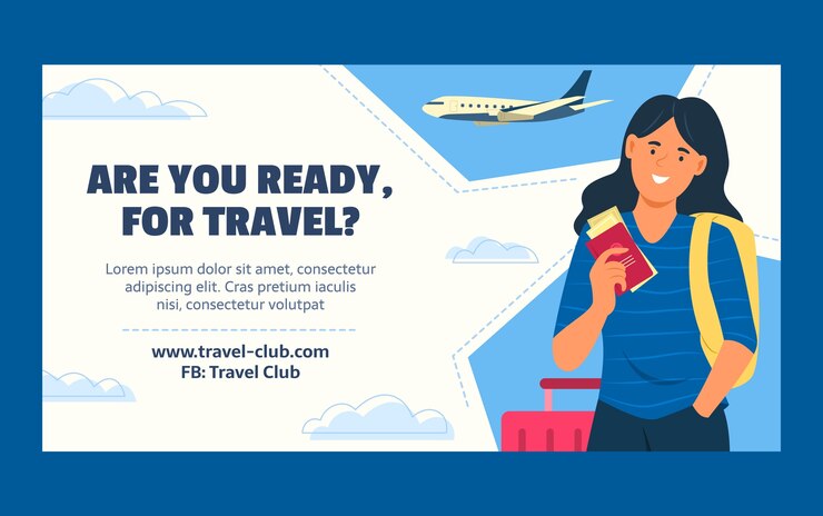 Vector gratuito plantilla de facebook de aventura itinerante