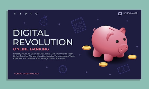 Plantilla de facebook de negocios bancarios