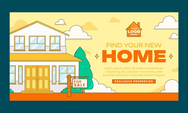 Plantilla de facebook de negocios inmobiliarios