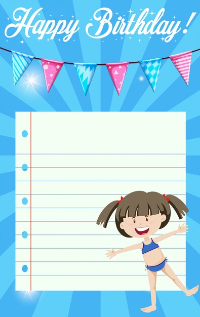 Una plantilla de feliz cumpleaños