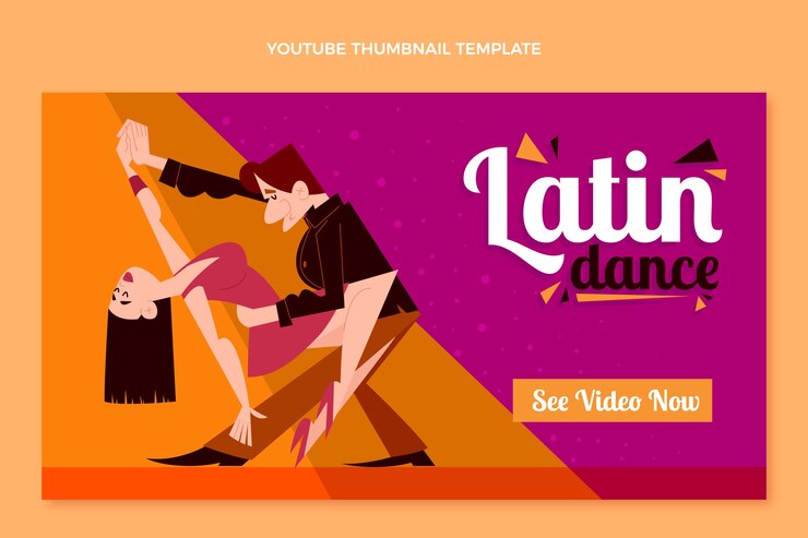 Vector gratuito plantilla de fiesta de baile latino de diseño plano dibujado a mano