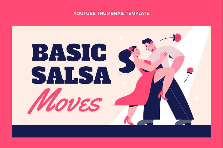 Vector gratuito plantilla de fiesta de baile latino de diseño plano dibujado a mano