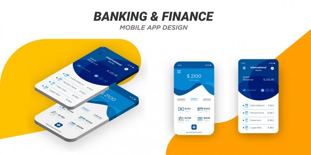 Plantilla de financiación móvil minimalista moderna.