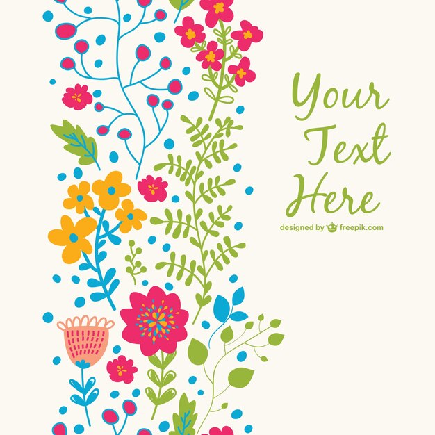 Plantilla floral para descarga gratuita