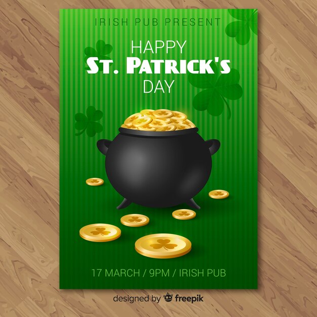 Plantilla de flyer del día de san patricio