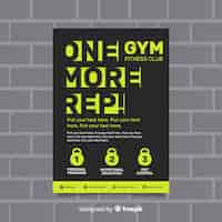 Vector gratuito plantilla de flyer de gimnasio