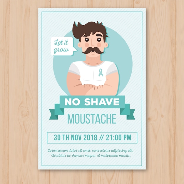 Plantilla de flyer de movember