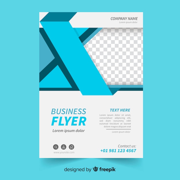 Vector gratuito plantilla de flyer para negocios