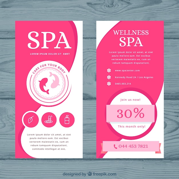 Plantilla de flyer de spa y relajación