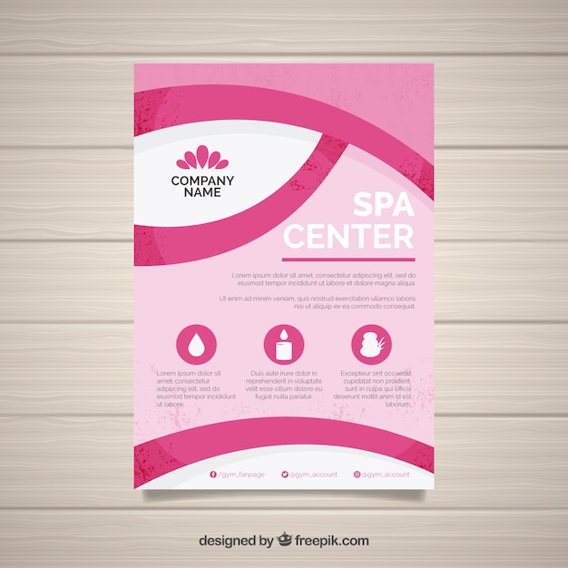 Vector gratuito plantilla de flyer de spa