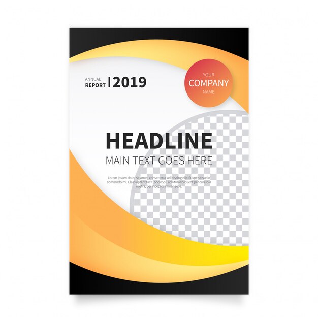 Plantilla de folleto comercial en diseño moderno