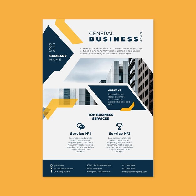 Plantilla de folleto comercial general