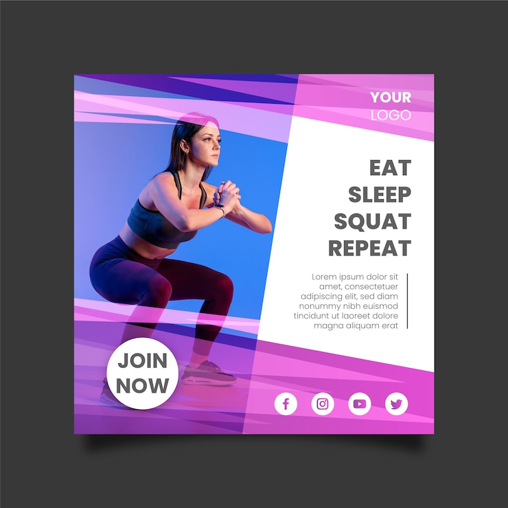Vector gratuito plantilla de folleto deportivo