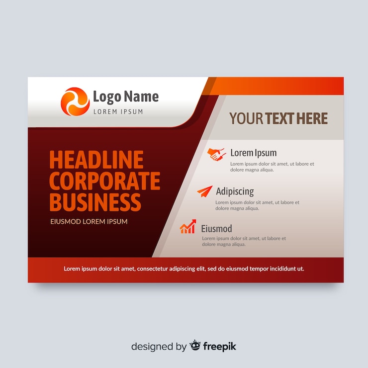 Vector gratuito plantilla de folleto para empresas