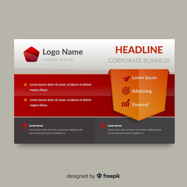 Vector gratuito plantilla de folleto para empresas