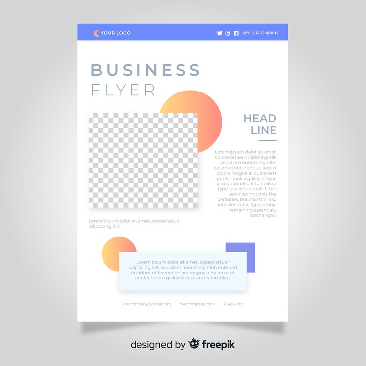 Vector gratuito plantilla de folleto para empresas