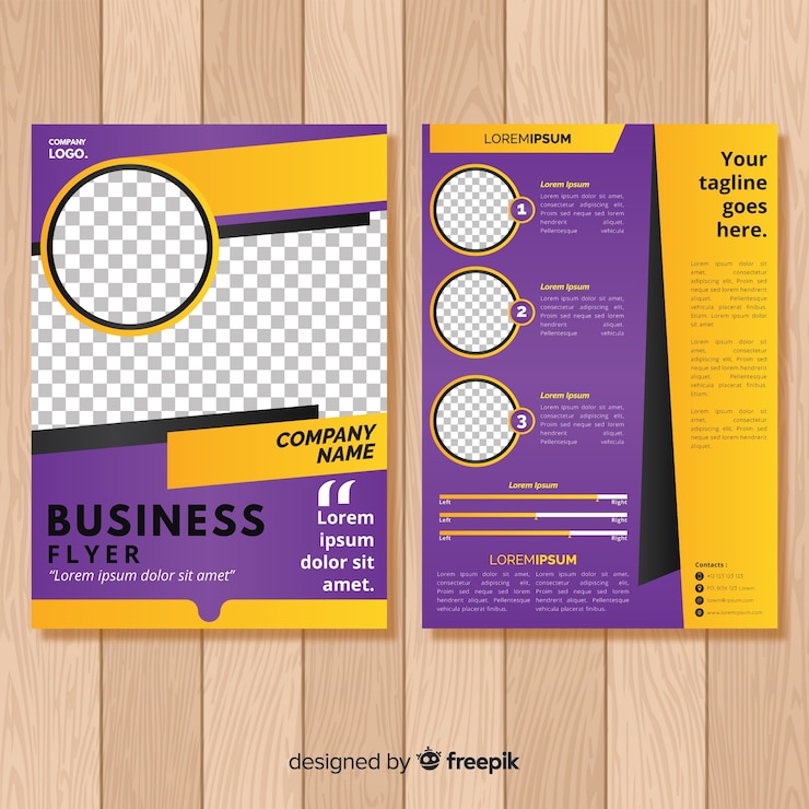 Vector gratuito plantilla de folleto para empresas