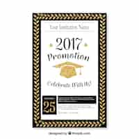 Vector gratuito plantilla de folleto de fiesta de graduación elegante