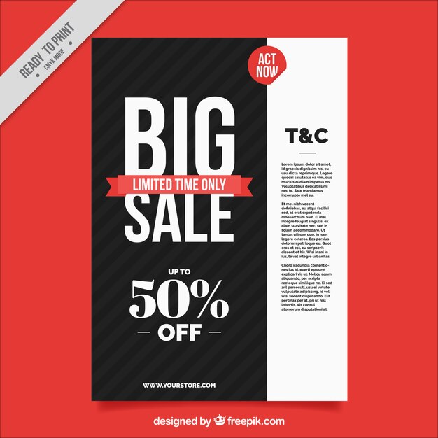 Plantilla de folleto de grandes rebajas 