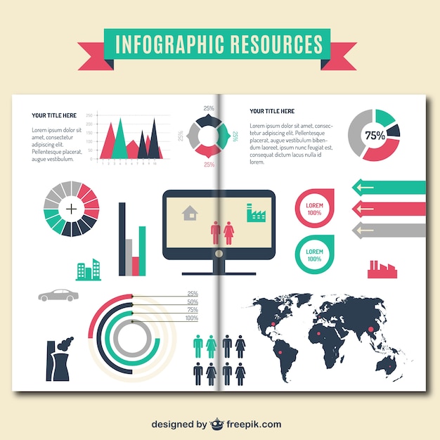 Plantilla de folleto infográfico