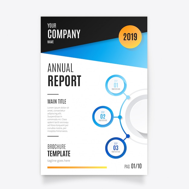 Plantilla de folleto - informe anual elegante de la compañía