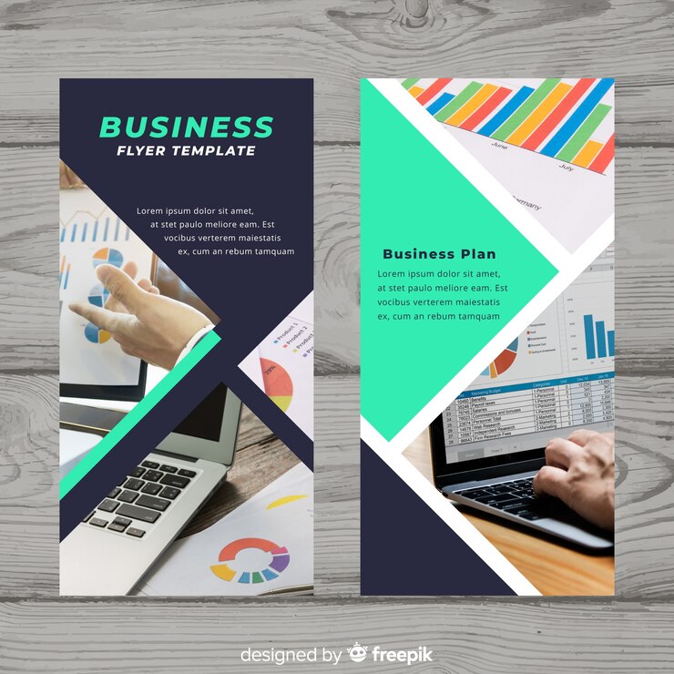 Vector gratuito plantilla de folleto moderno de negocios