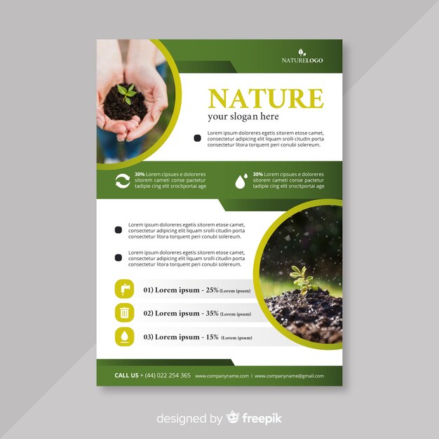 Plantilla de folleto de naturaleza