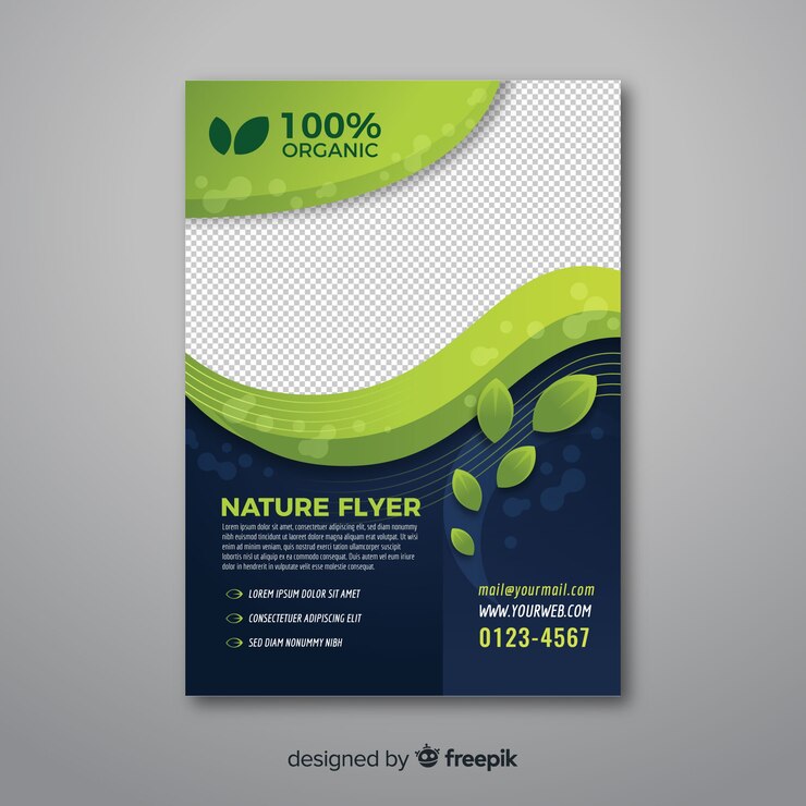 Vector gratuito plantilla de folleto de naturaleza