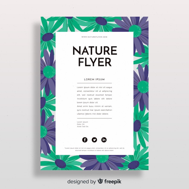 Vector gratuito plantilla de folleto de naturaleza