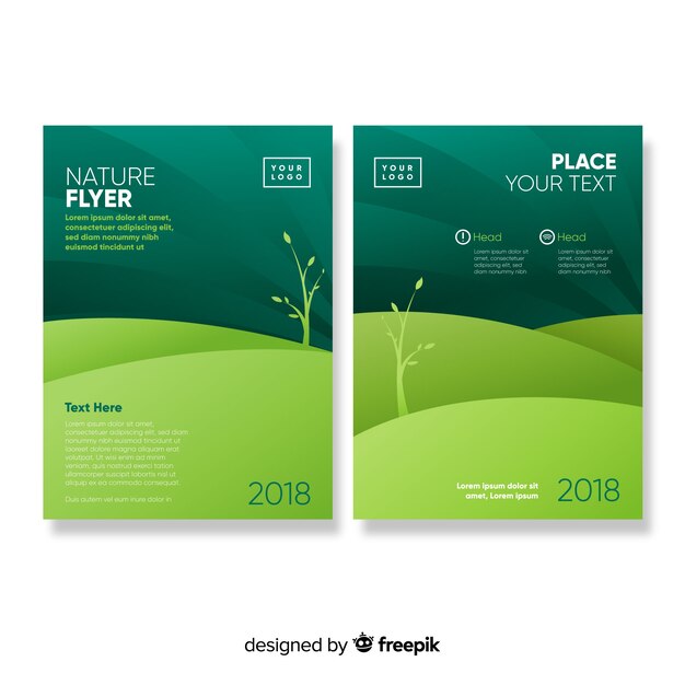 Plantilla de folleto de naturaleza