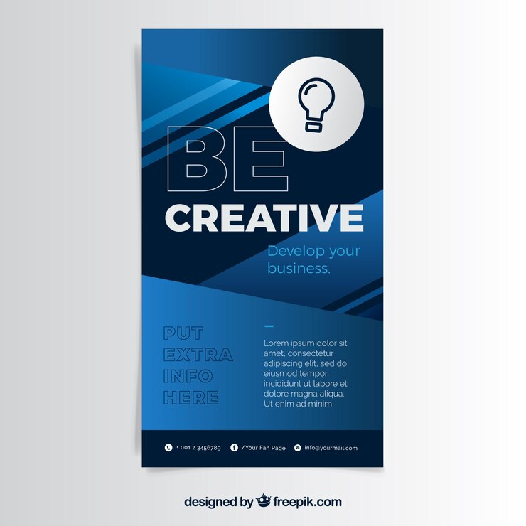 Vector gratuito plantilla de folleto de negocios con estilo abstracto