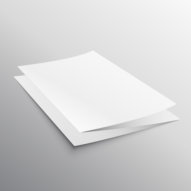 Vector gratuito plantilla de folleto de papel plegado en perspectiva